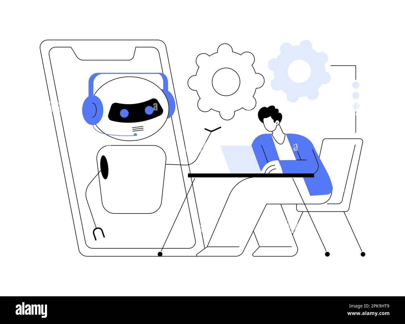 Chatbot development platform abstract concept vector illustration Stock ...