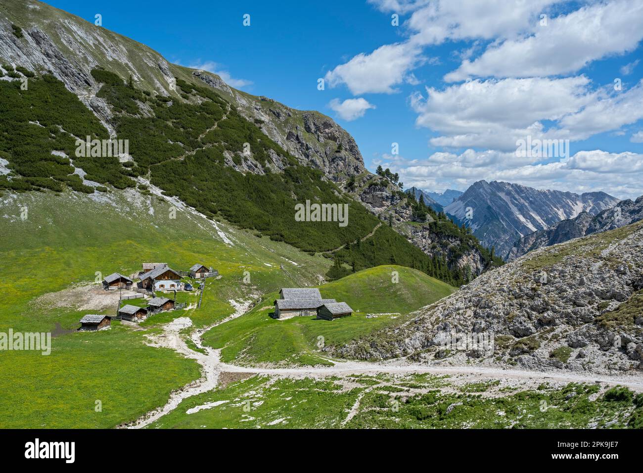 Italy the high alpine huts in the braies dolomites hi-res stock ...