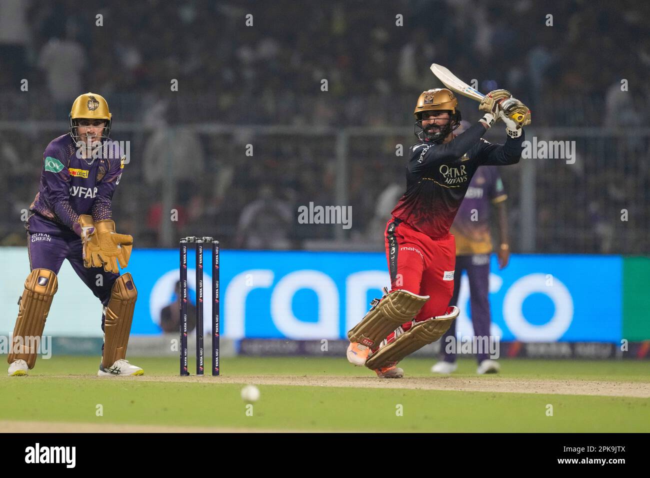Royal Challengers Bangalore's Dinesh Karthik bats during the Indian