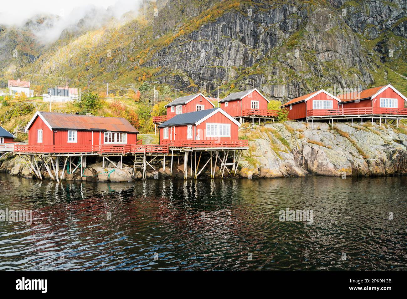 Norway, Lofoten, ae i Lofoten, Rorbuer (fishermen's cabins), vacation