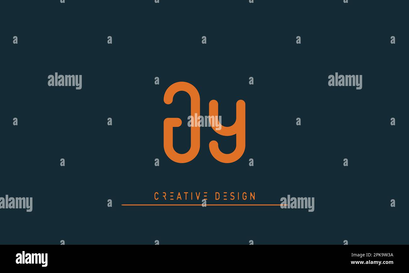Alphabet letters Initials Monogram logo JY , YJ Stock Vector