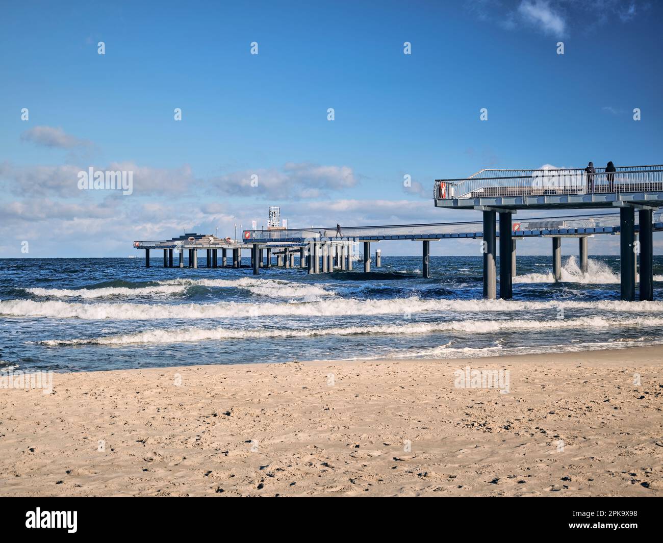 New pier koserow on sandy beach hi-res stock photography and images - Alamy
