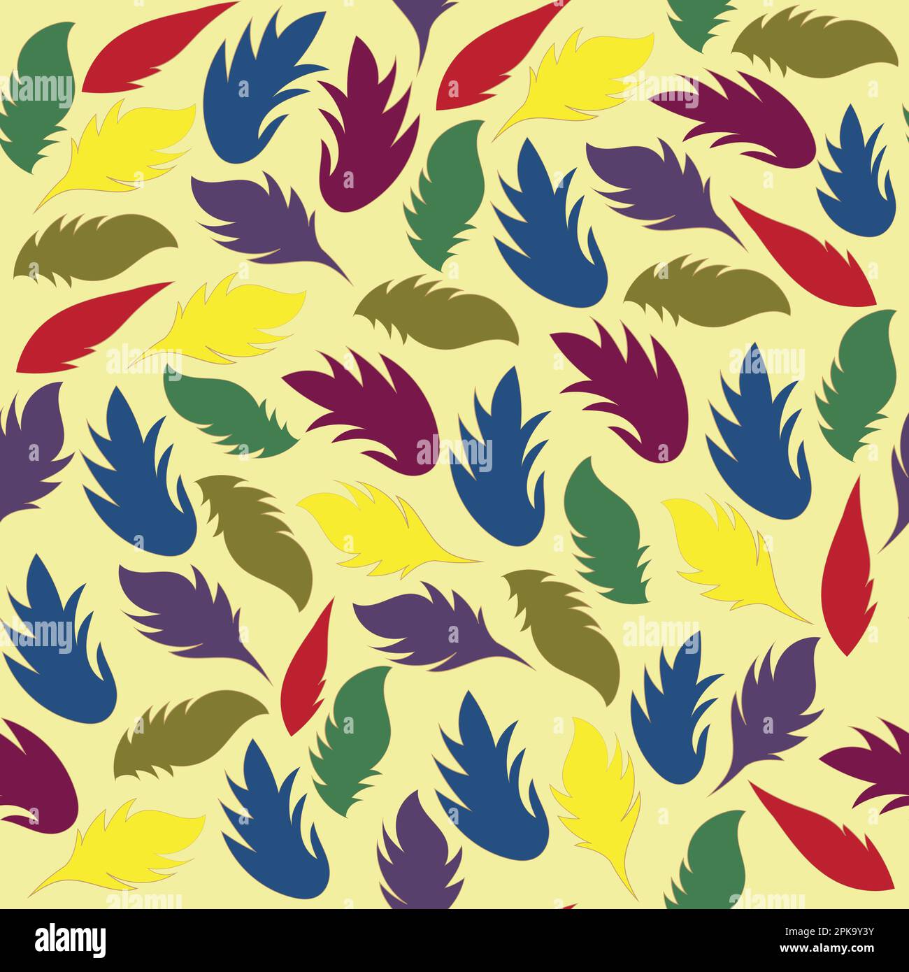 Abstract floral surface pattern design vector illustration. abstract organic hand drawn shapes seamless repeat pattern Stock Vector