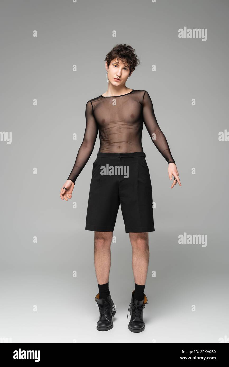 Grey gray and black shorts hi-res stock photography and images - Alamy