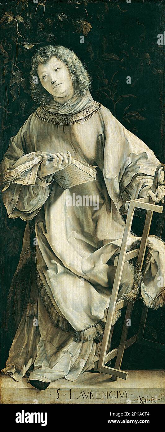 St. Lawrence, St. Cyriacus 1509/1510 by Matthias Grunewald Stock Photo ...