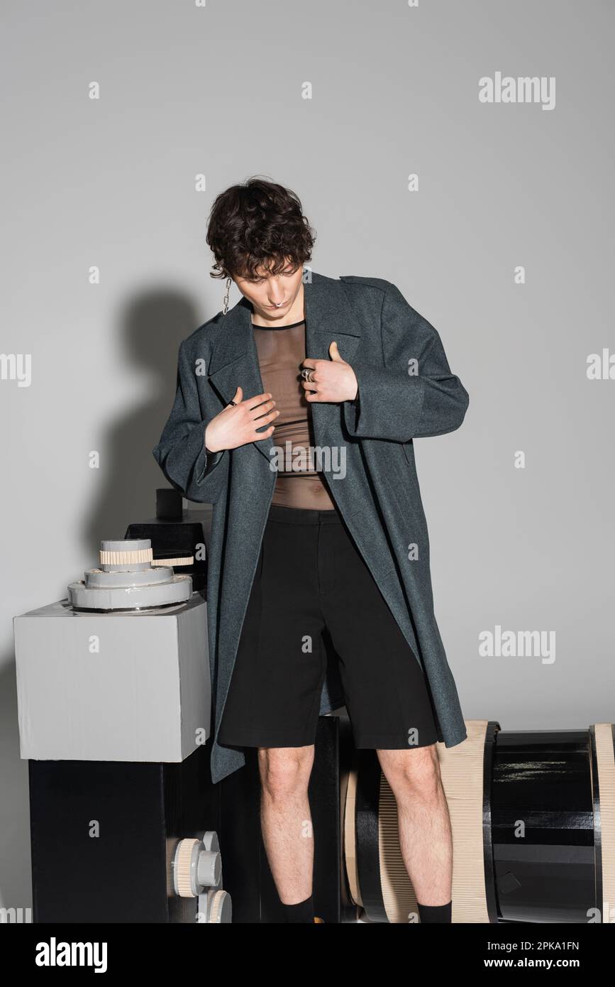 Grey gray and black shorts hi-res stock photography and images - Alamy