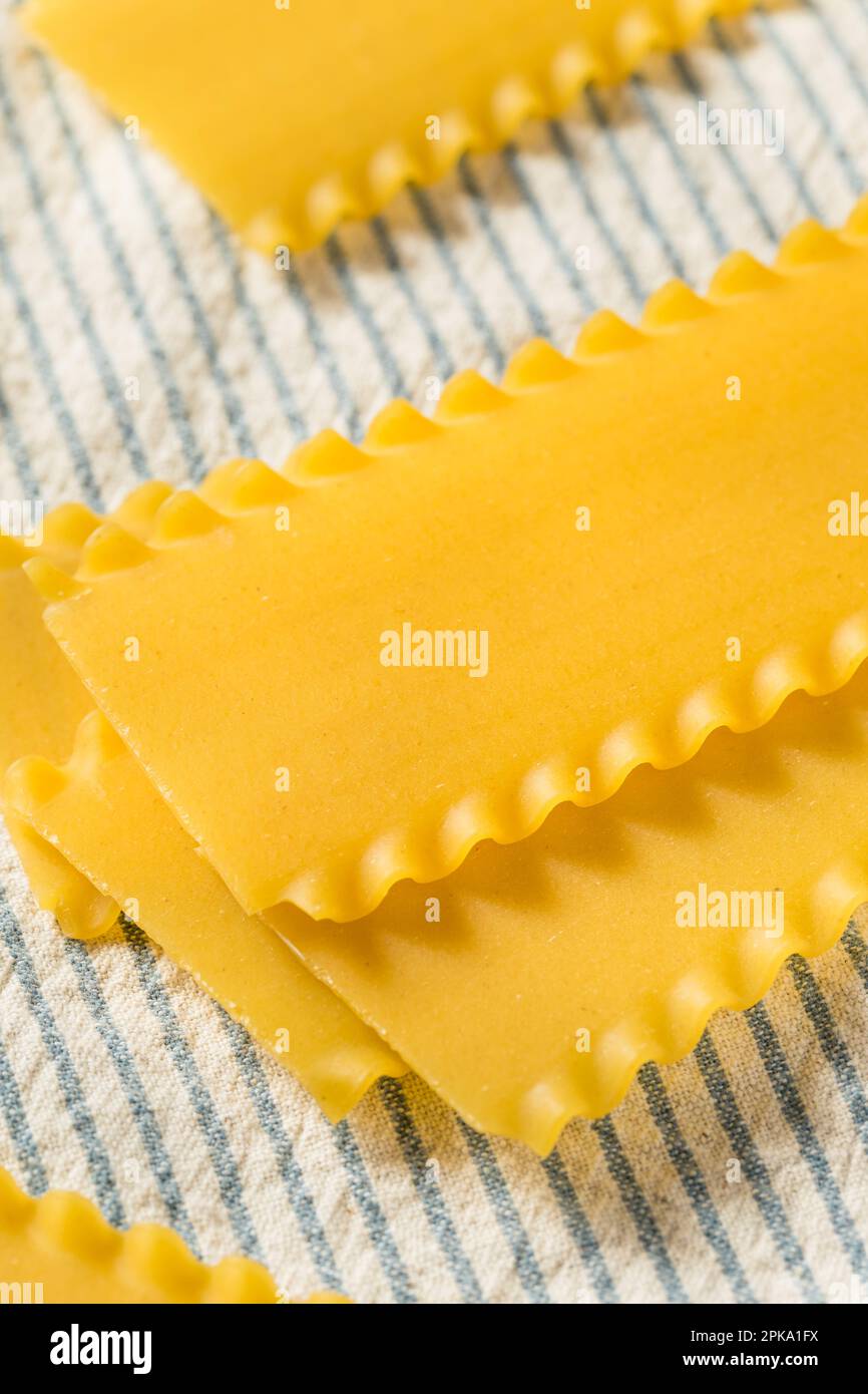 Raw Dry Organic Lasagna Noodles Ready to Cook Stock Photo Alamy