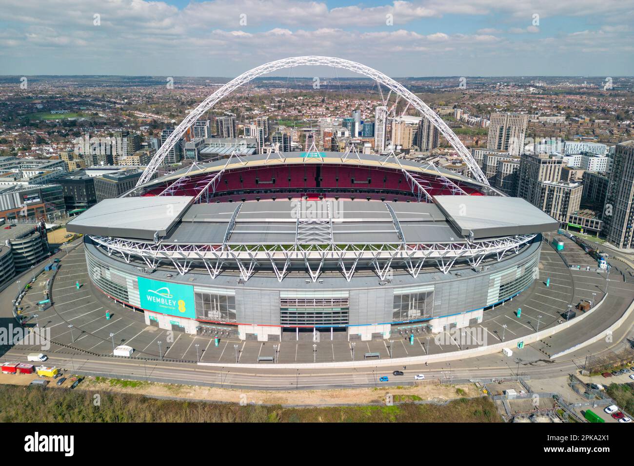 Aerial view of Wembley Stadium, home to England football, Wembley, London, UK Stock Photo Alamy