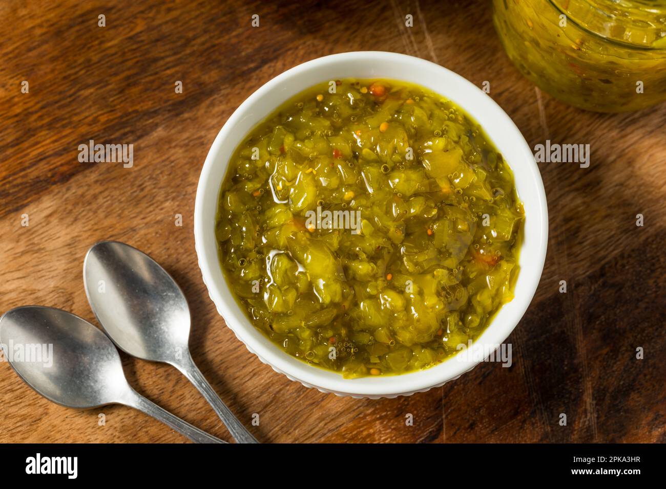Homemade Sweet Pickle Relish Ready to Use Stock Photo Alamy