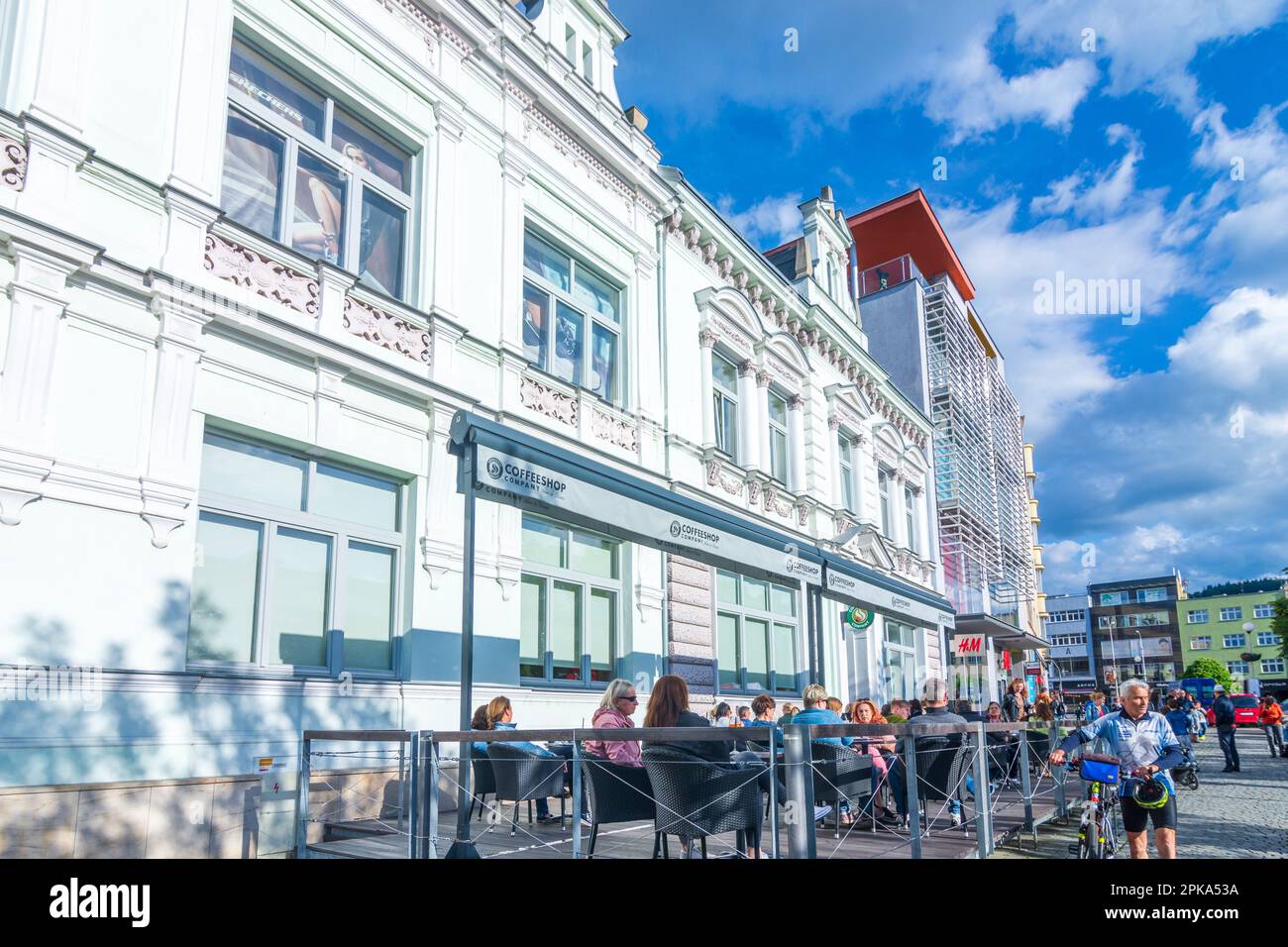 Zlin, restaurant in Old Town in Zlinsky, Zlin Region (Zliner Region), Czechia Stock Photo