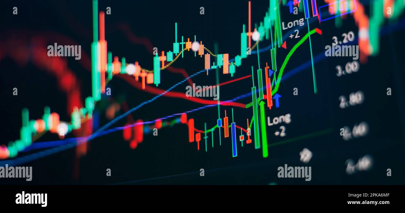 Stock exchange business screen data graph background. Background with ...
