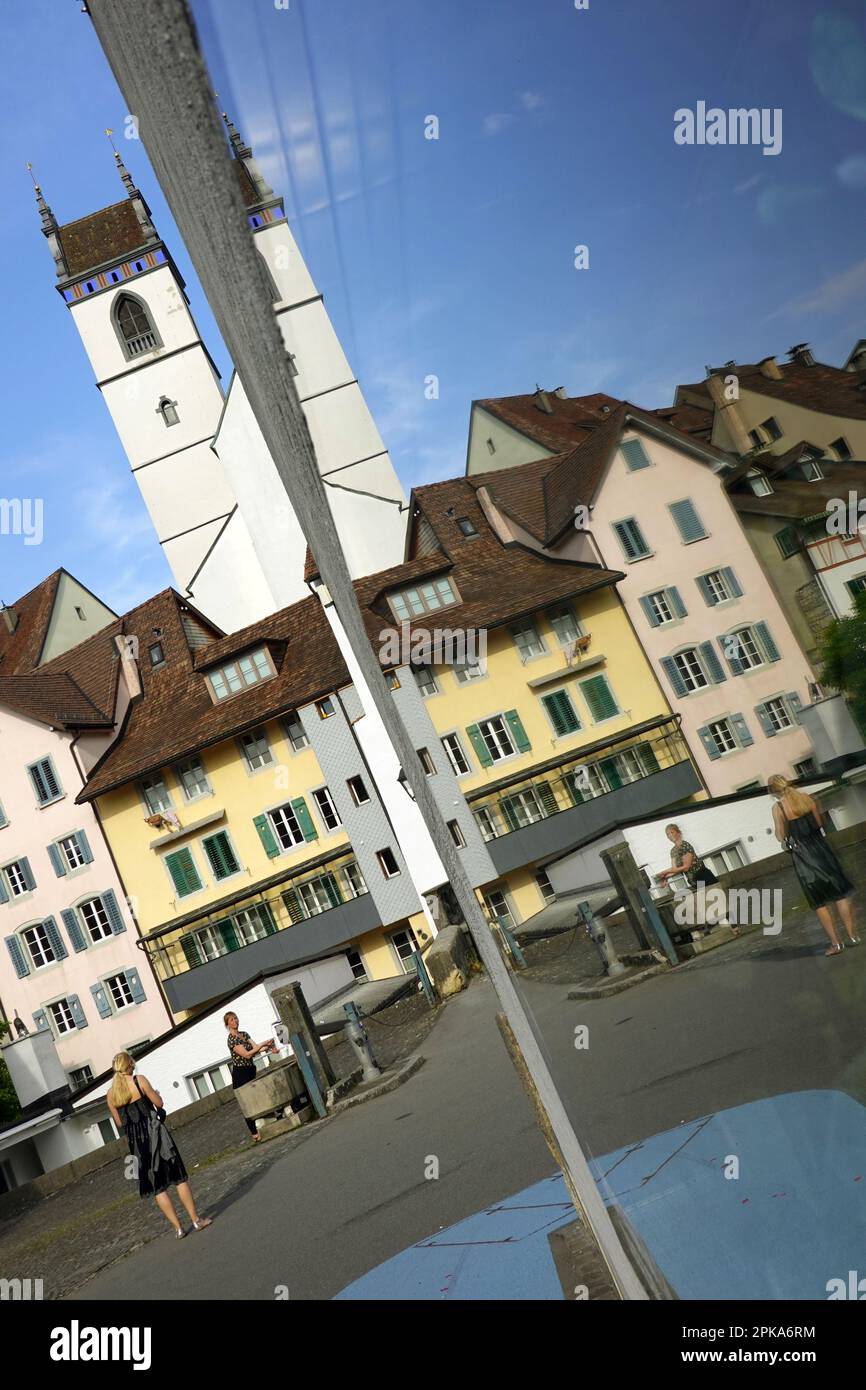 20.05.2022, Switzerland, Canton Aargau, Aarau - View of the town church. 00S220520D082CAROEX.JPG [MODEL RELEASE: YES, PROPERTY RELEASE: NO (c) caro im Stock Photo