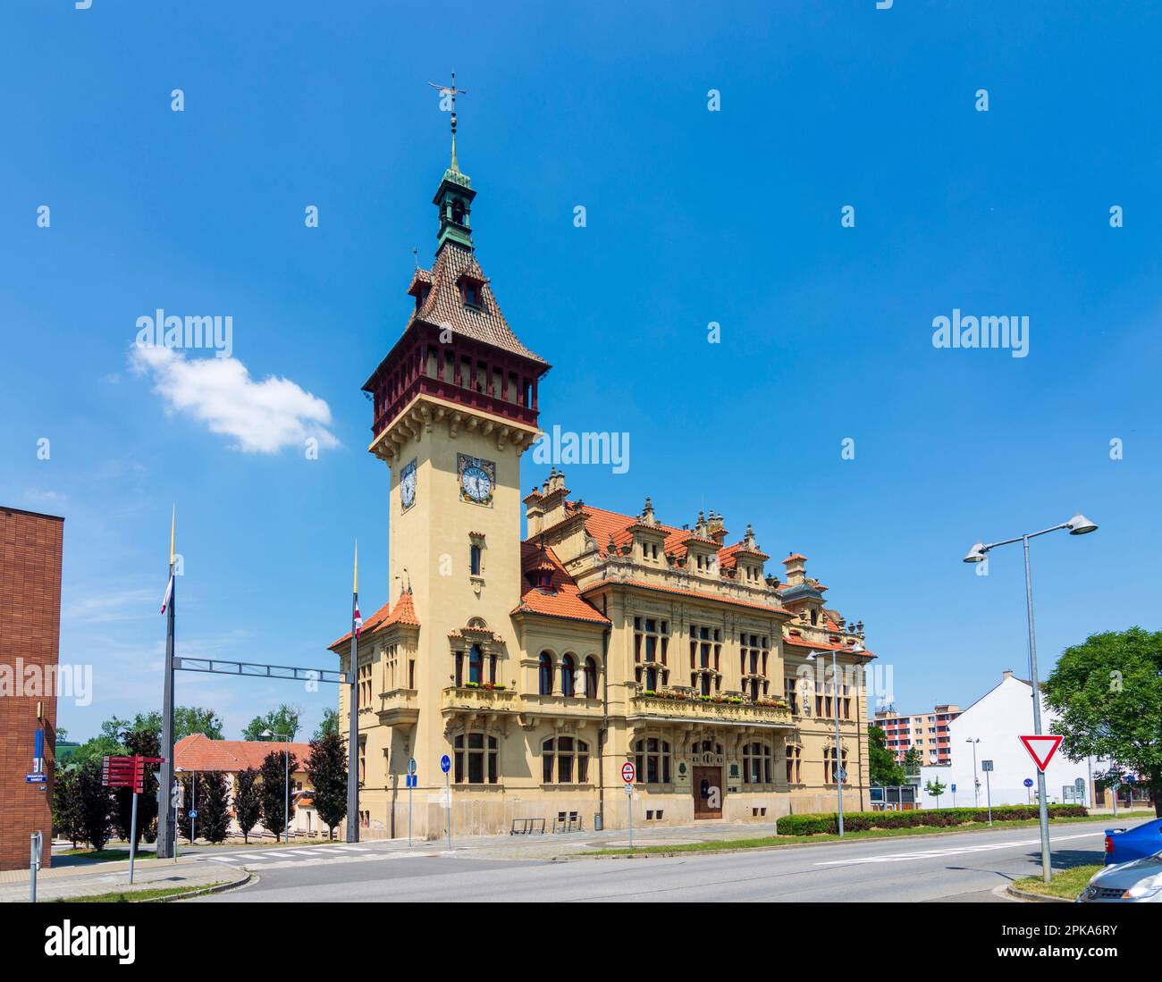 Napajedla (Napajedl), Town Hall in Zlinsky, Zlin Region (Zliner Region), Czechia Stock Photo