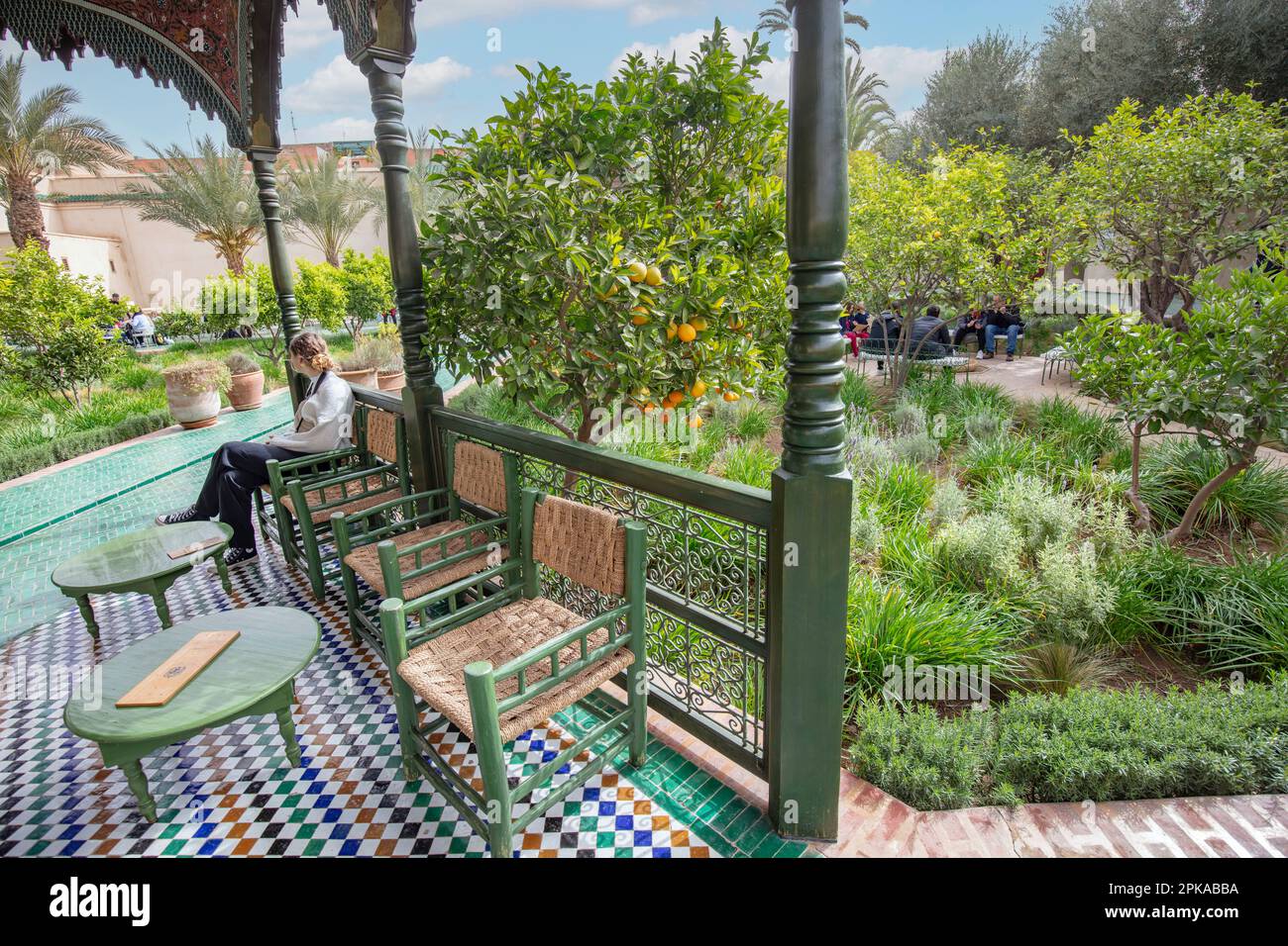 Morocco, Marrakech, Secret Garden (Le Jardin Secret) Stock Photo