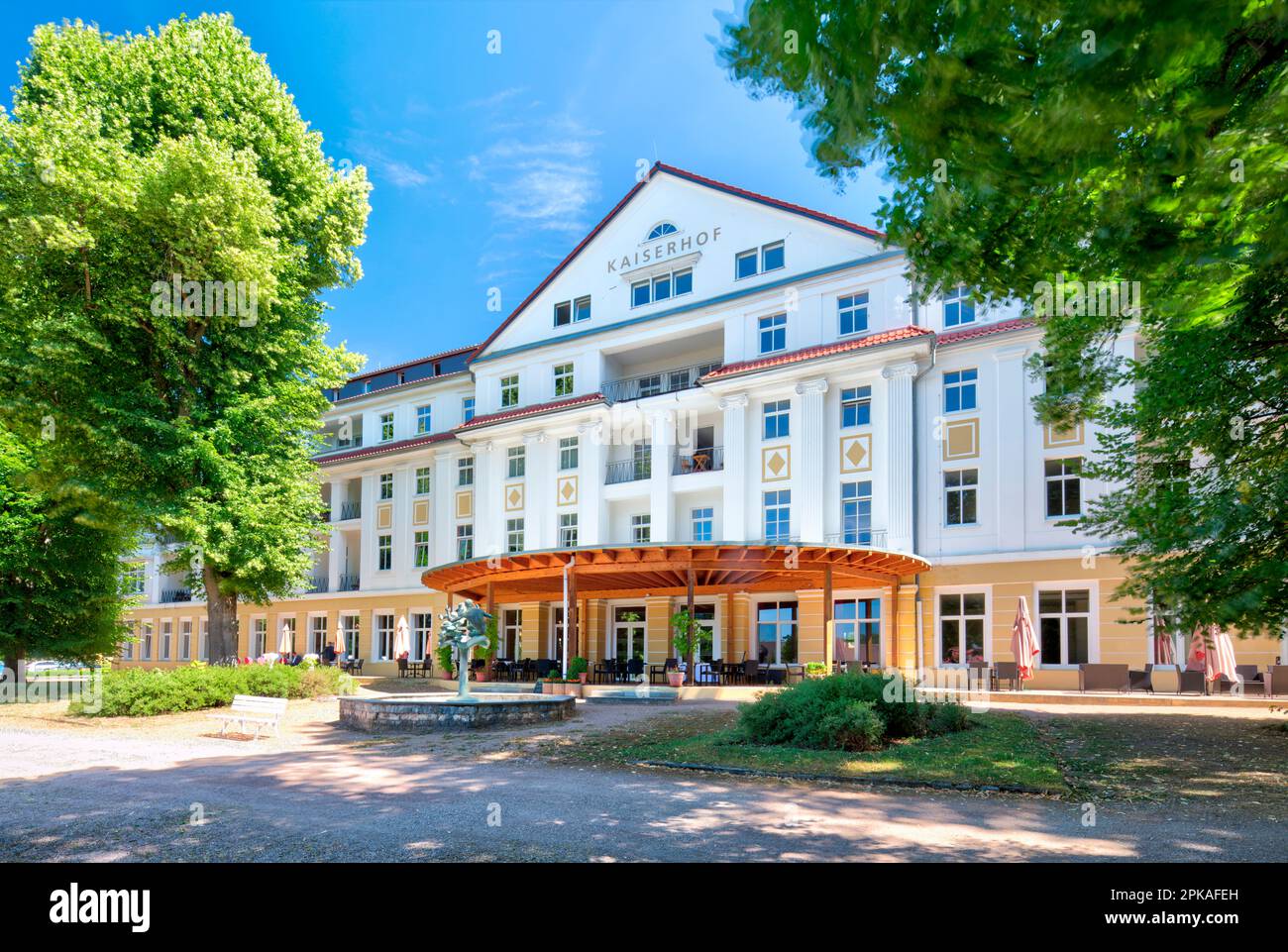Kaiserhof spa hotel, hotel architecture, house facade, town view