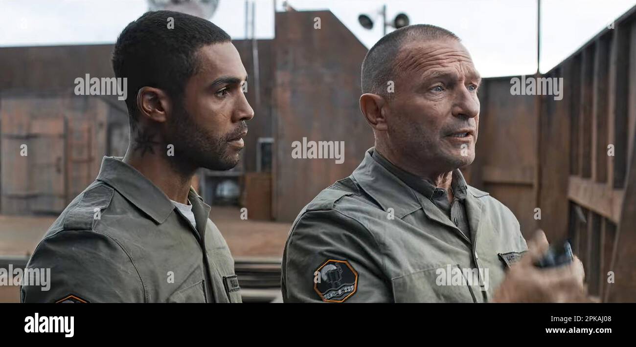 LAST SENTINEL, from left Lucien Laviscount, Thomas Kretschmann, 2023