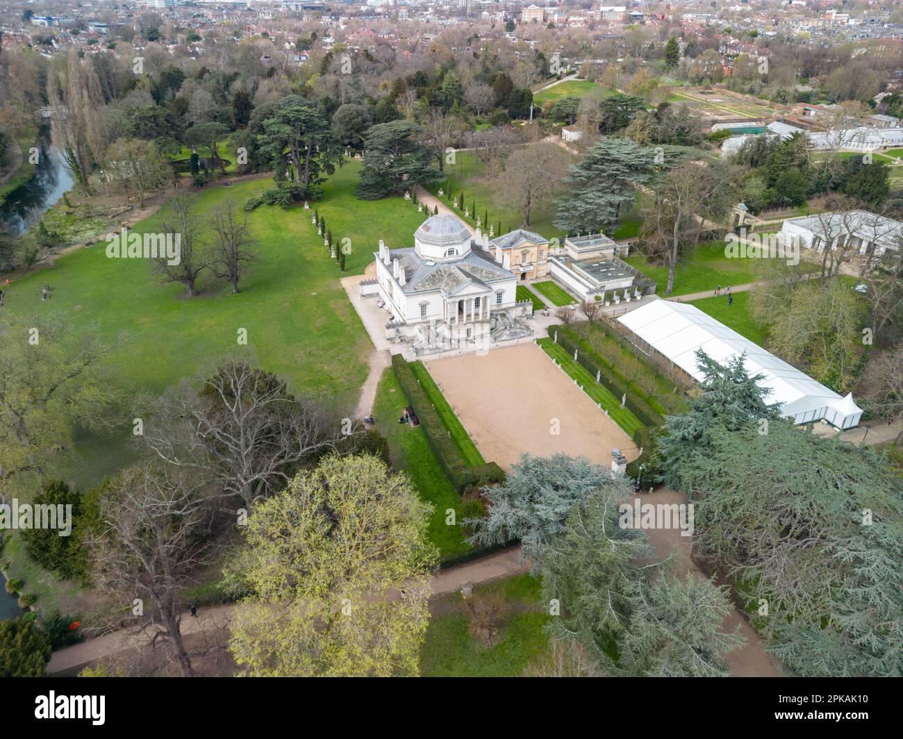 Aerial view of Chiswick House in Chiswick Park, Chiswick, London, UK Stock Photo Alamy
