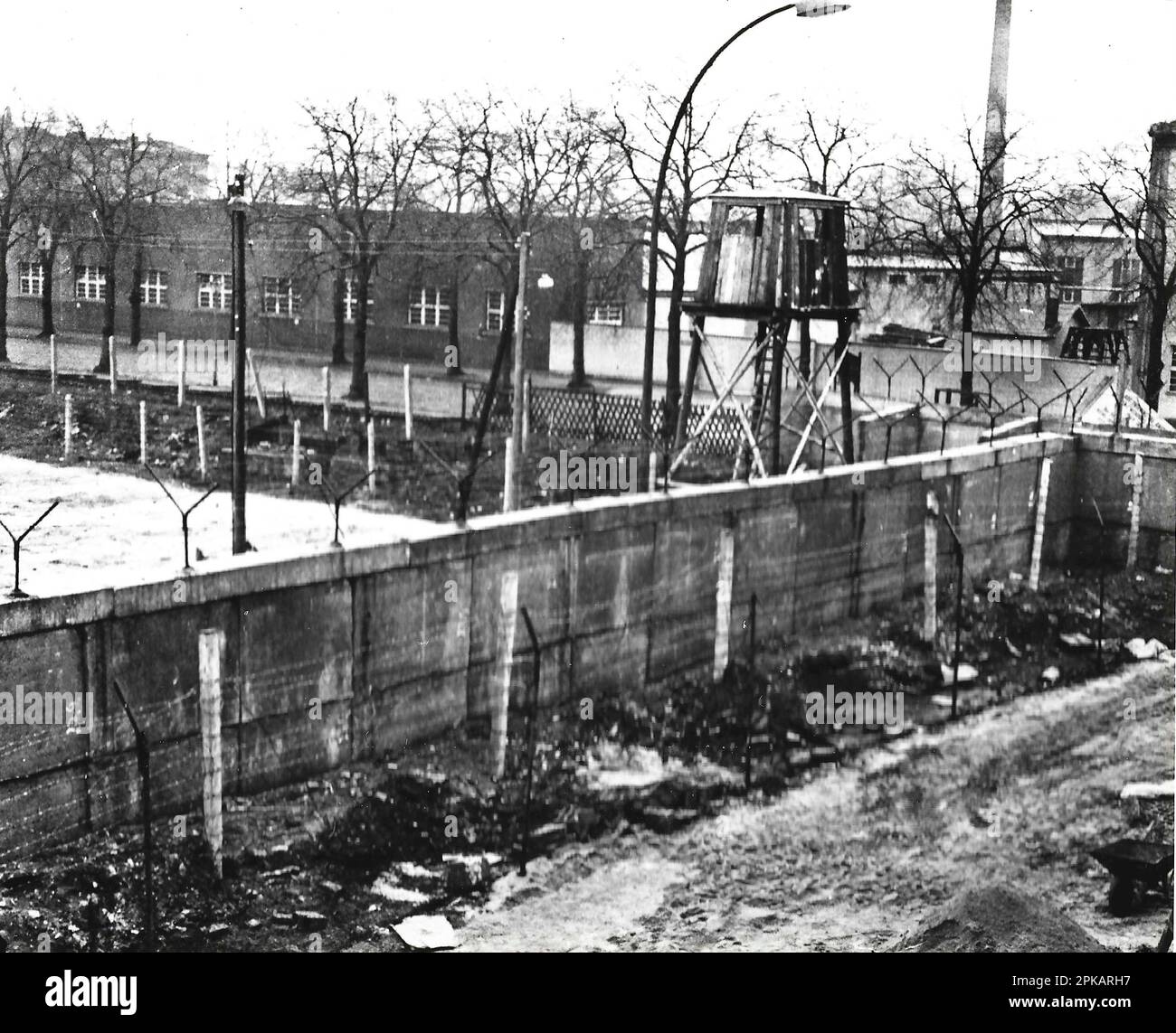 contemporary history germany, berlin around 1962 after wall was built Stock Photo