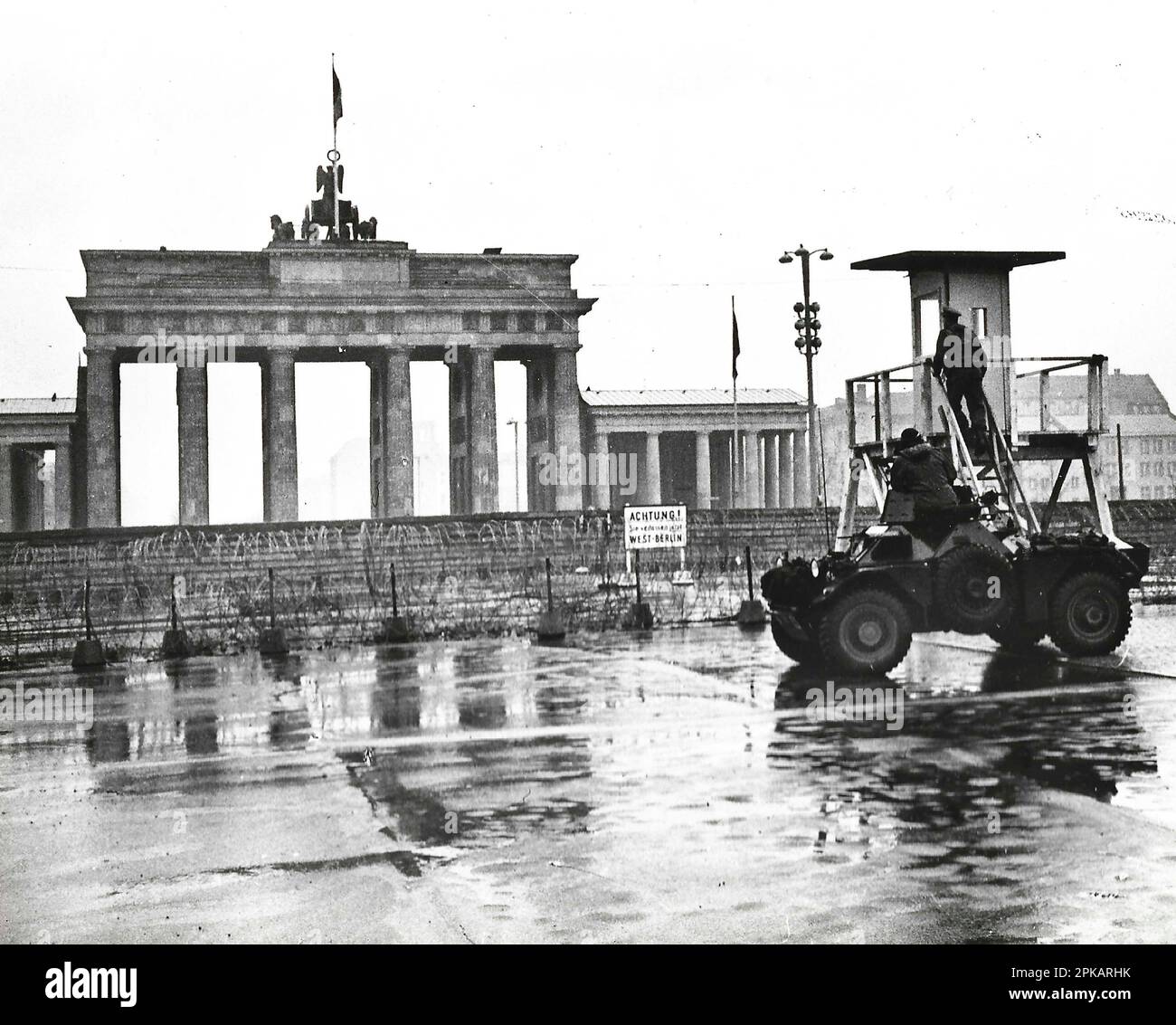 Contemporary history Germany, Berlin around 1962 after the wall was built Stock Photo