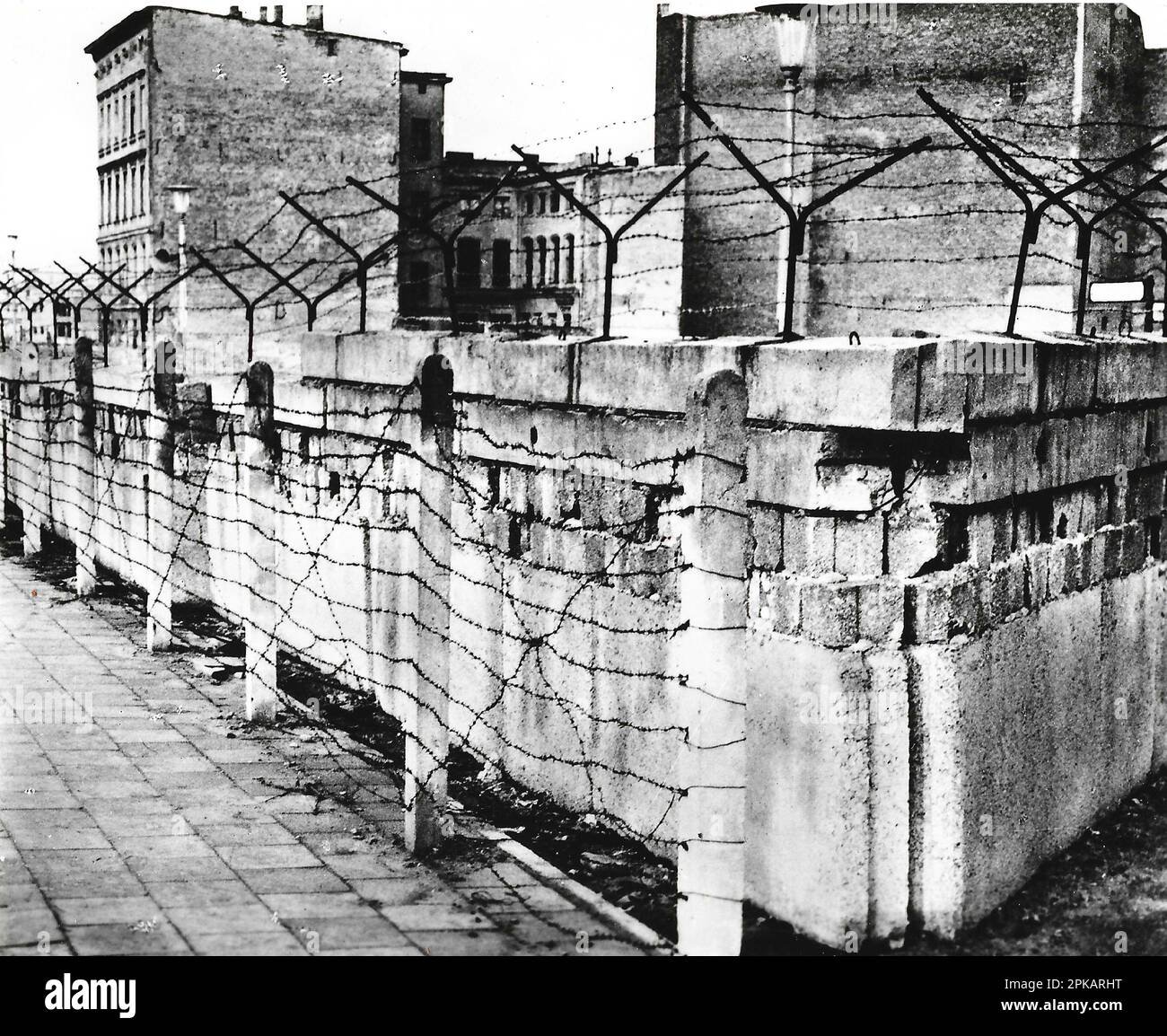 Contemporary history Germany, Berlin around 1962 after the wall was built Stock Photo