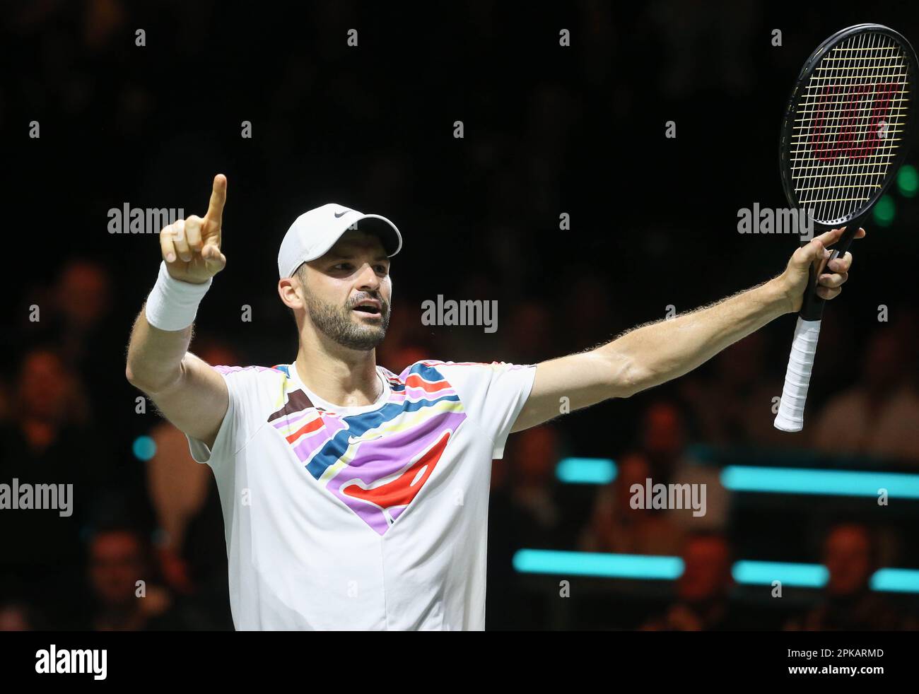 Grigor Dimitrov of Bulgaria during the ABN Amro Open 2023, ATP 500 tennis  tournament on February 17, 2023 in Rotterdam, Netherlands - Photo Laurent  Lairys / DPPI Stock Photo - Alamy