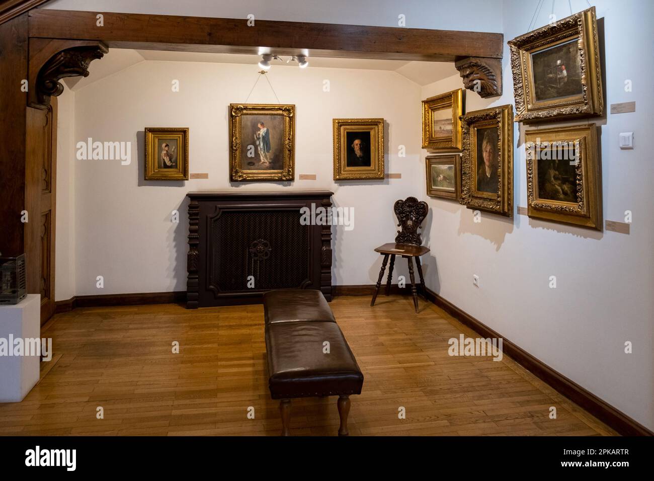 Bucharest, Romania- April 2, 2023. Interior of the Zambaccian Museum in Bucharest, a branch of The National Museum of Art of Romania. Stock Photo