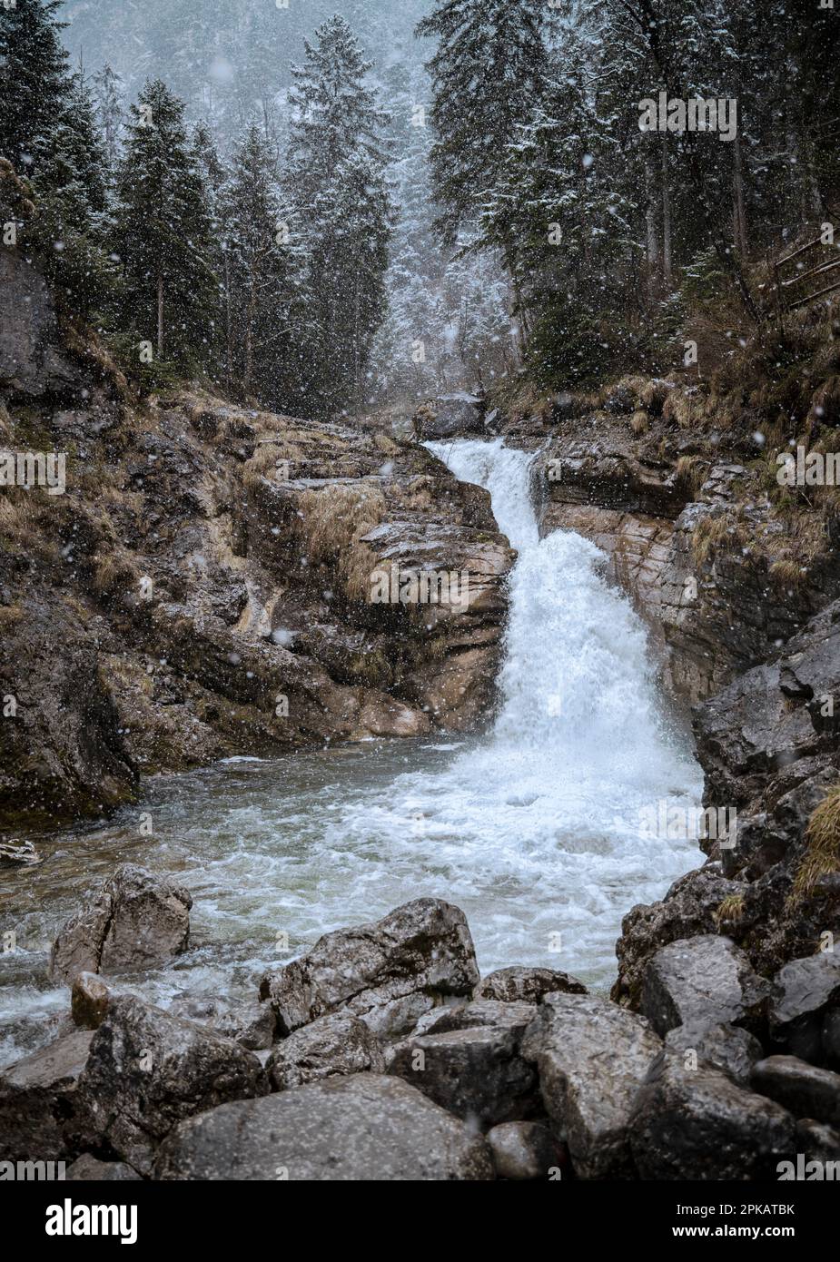 Cow escape waterfall near Garmisch-Partenkirchen Stock Photo - Alamy