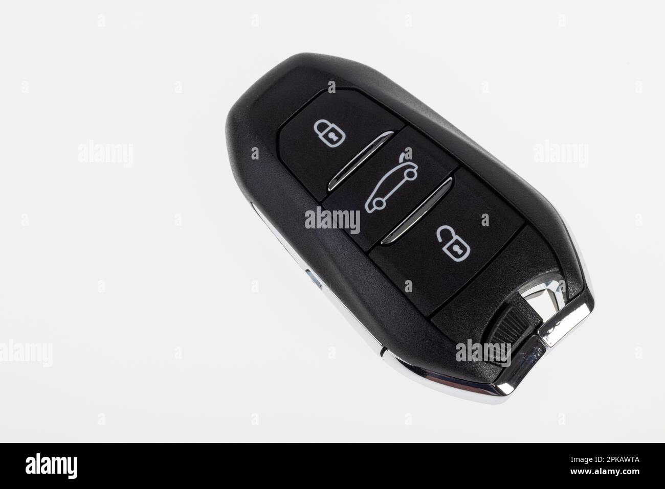 Car key, keyless GO system, keyless entry, white background, Stock Photo