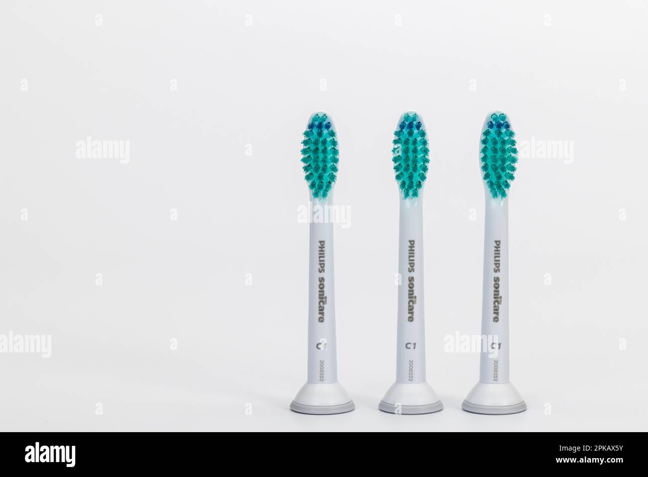 Three replacement brushes for electric toothbrush, from Philips