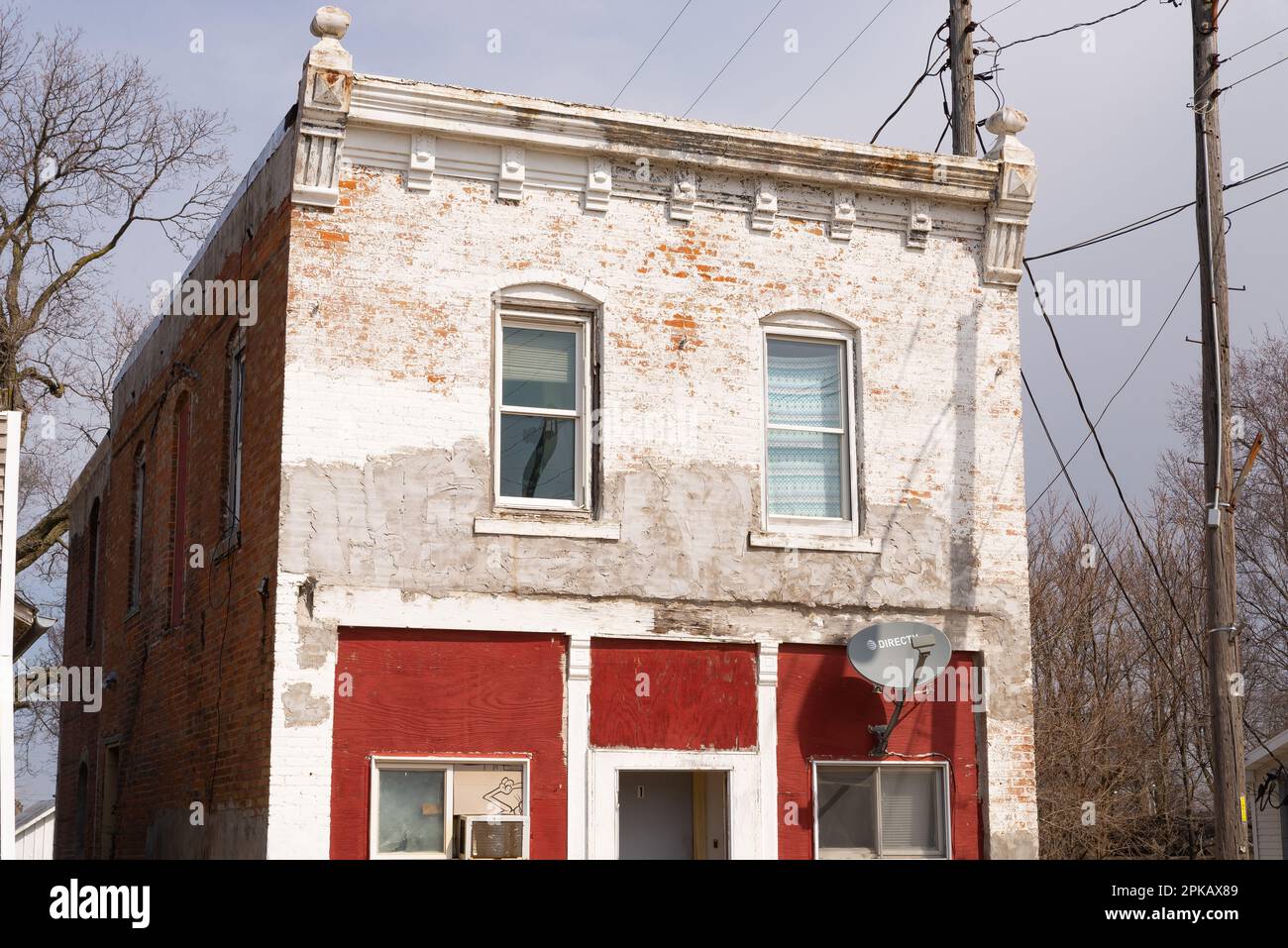 Buda, Illinois United States March 28th, 2023 Downtown building