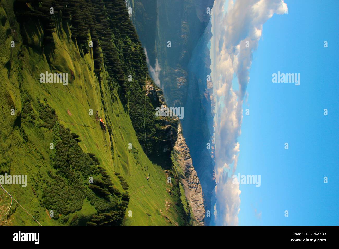 View from the summit of Schneid (2009 m) Wängle near Reutte in Tyrol, Austria, Europe Stock Photo