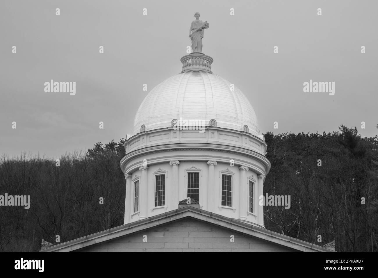 Exterior of the Vermont State Capitol building in Montpellier Vermont Stock Photo