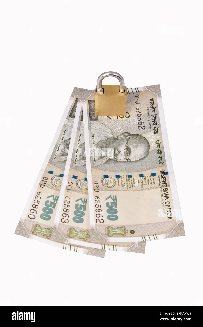 Bag Full Of Money With Sign Of Real Clipping Path Included Stock