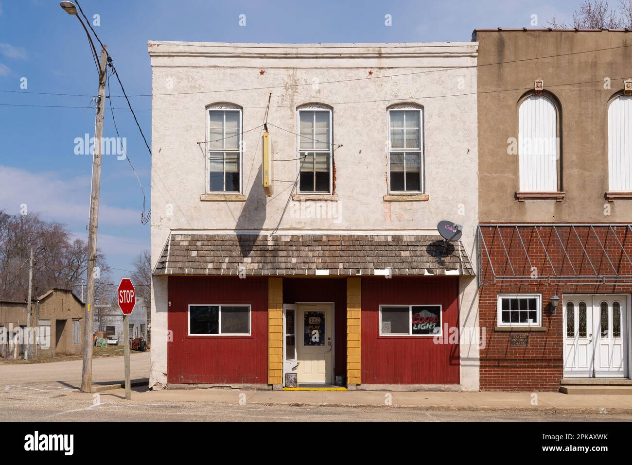 Buda, Illinois United States March 28th, 2023 Downtown building