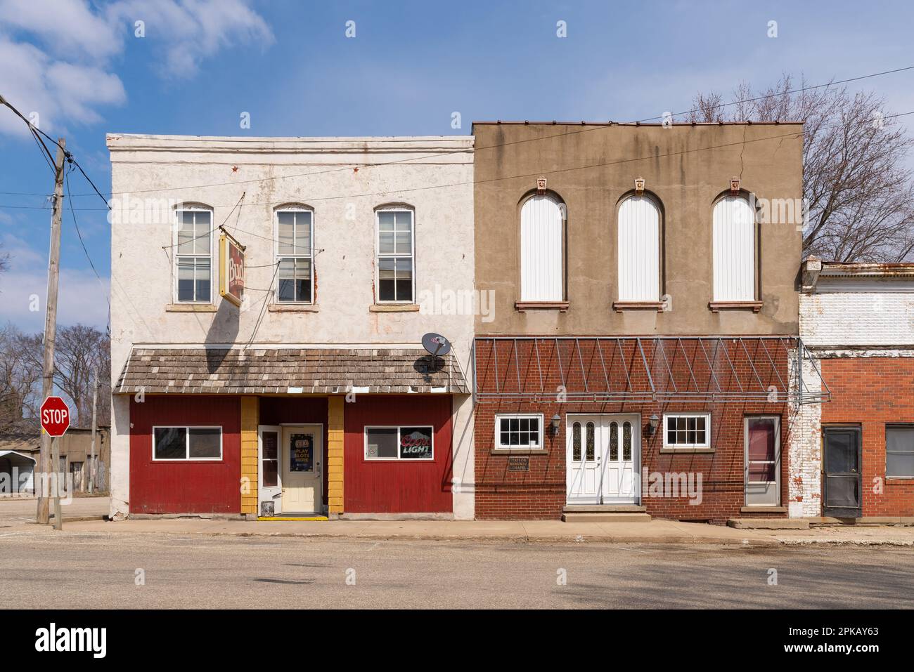 Buda, Illinois United States March 28th, 2023 Downtown building