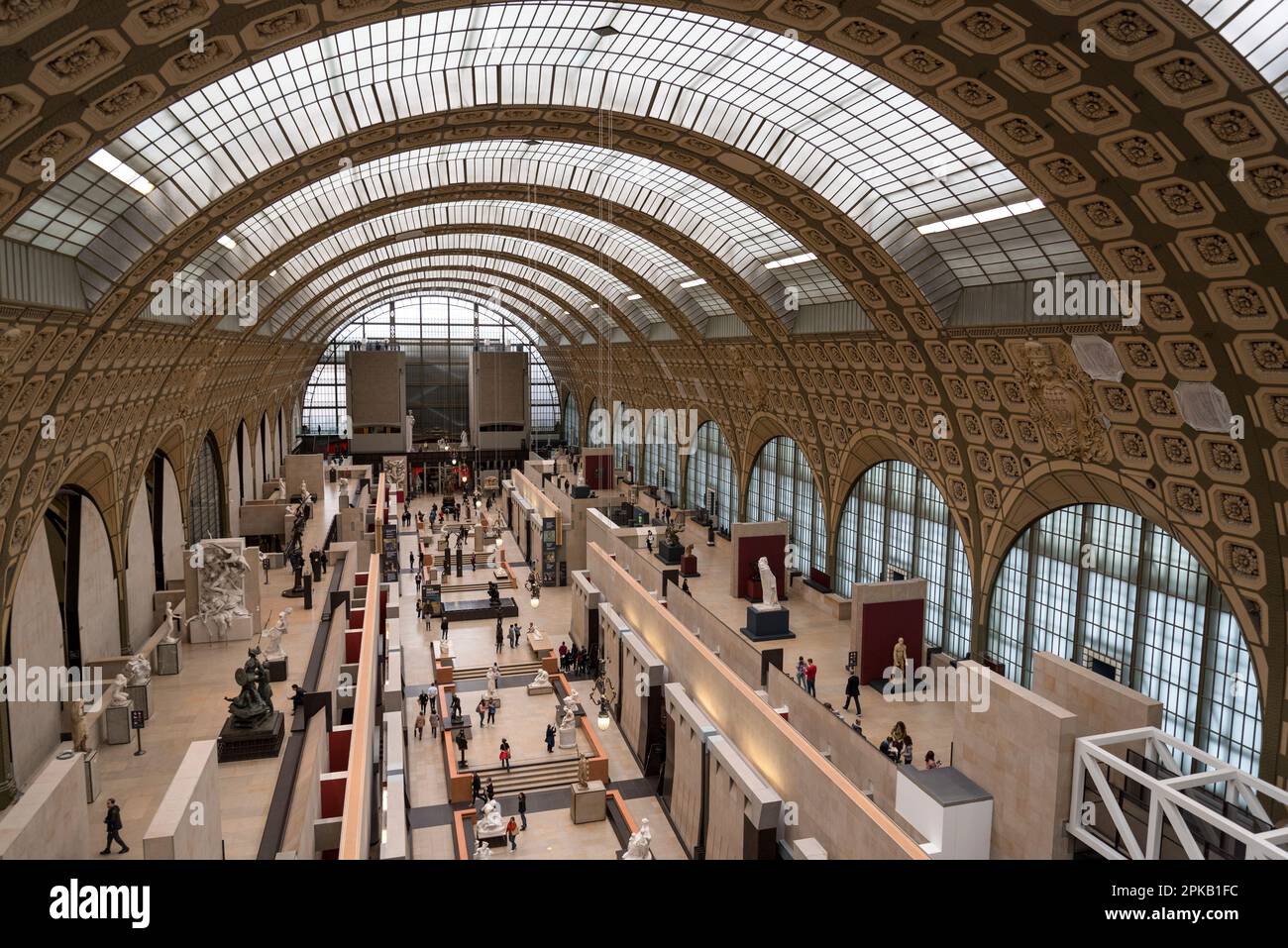 Main hall of famous museum d'Orsay in Paris, France Stock Photo