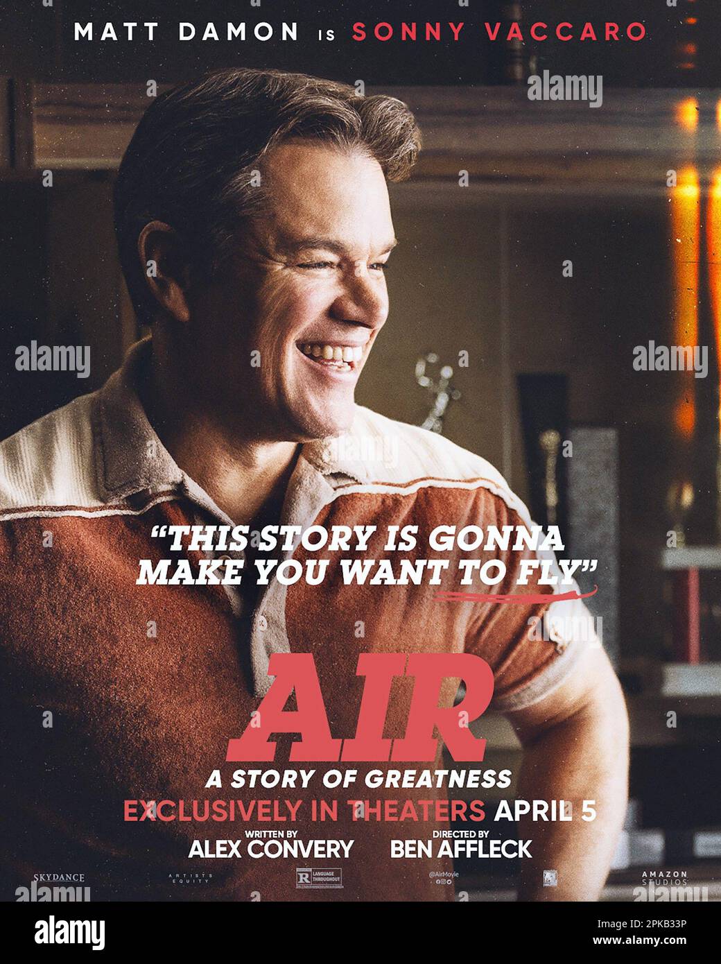 AIR, US character poster, Matt Damon as Sonny Vaccaro, 2023. © Amazon ...