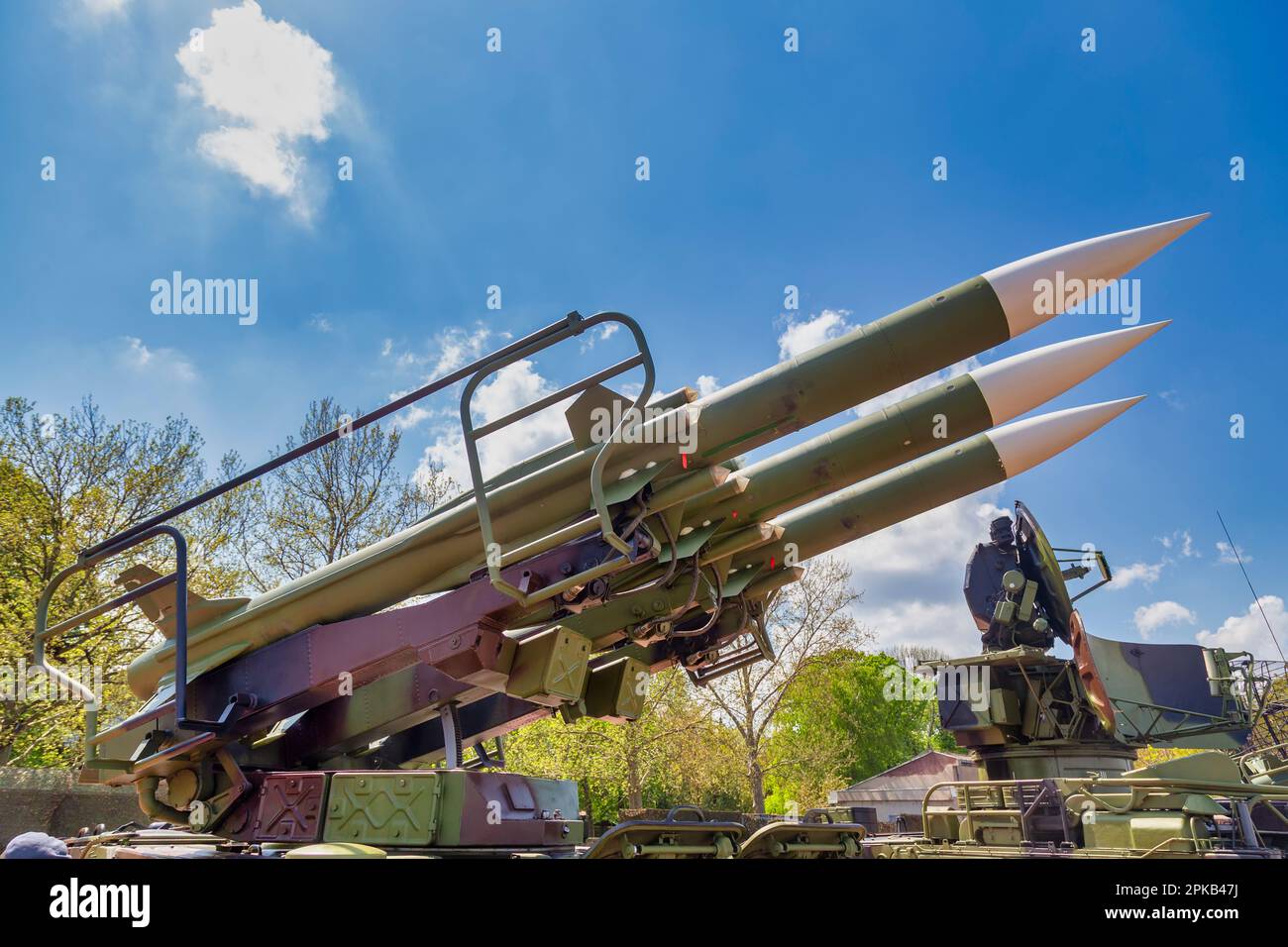 Russian surfacetoair missile system on self propelled launching