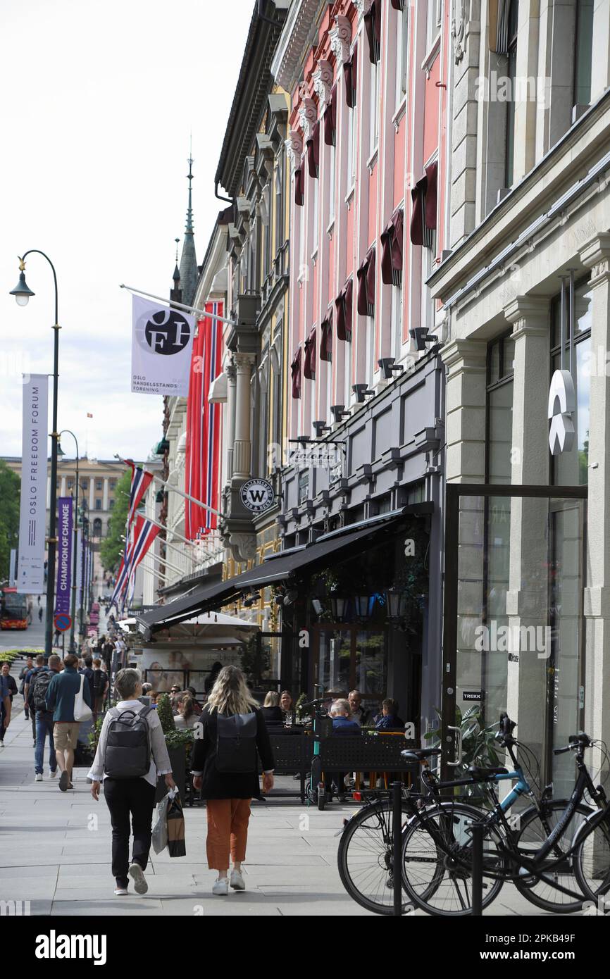 Oslo, Norway, Karl Johans Gate Stock Photo - Alamy