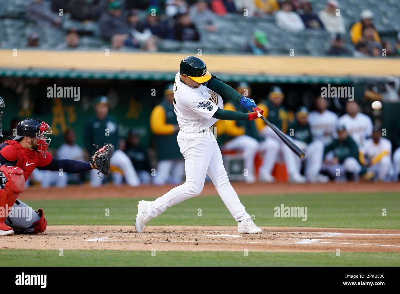 Oakland Athletics shortstop Aledmys Diaz (12) in the sixth inning of a  baseball game Friday, July 28, 2023, in Denver. (AP Photo/David Zalubowski  Stock Photo - Alamy