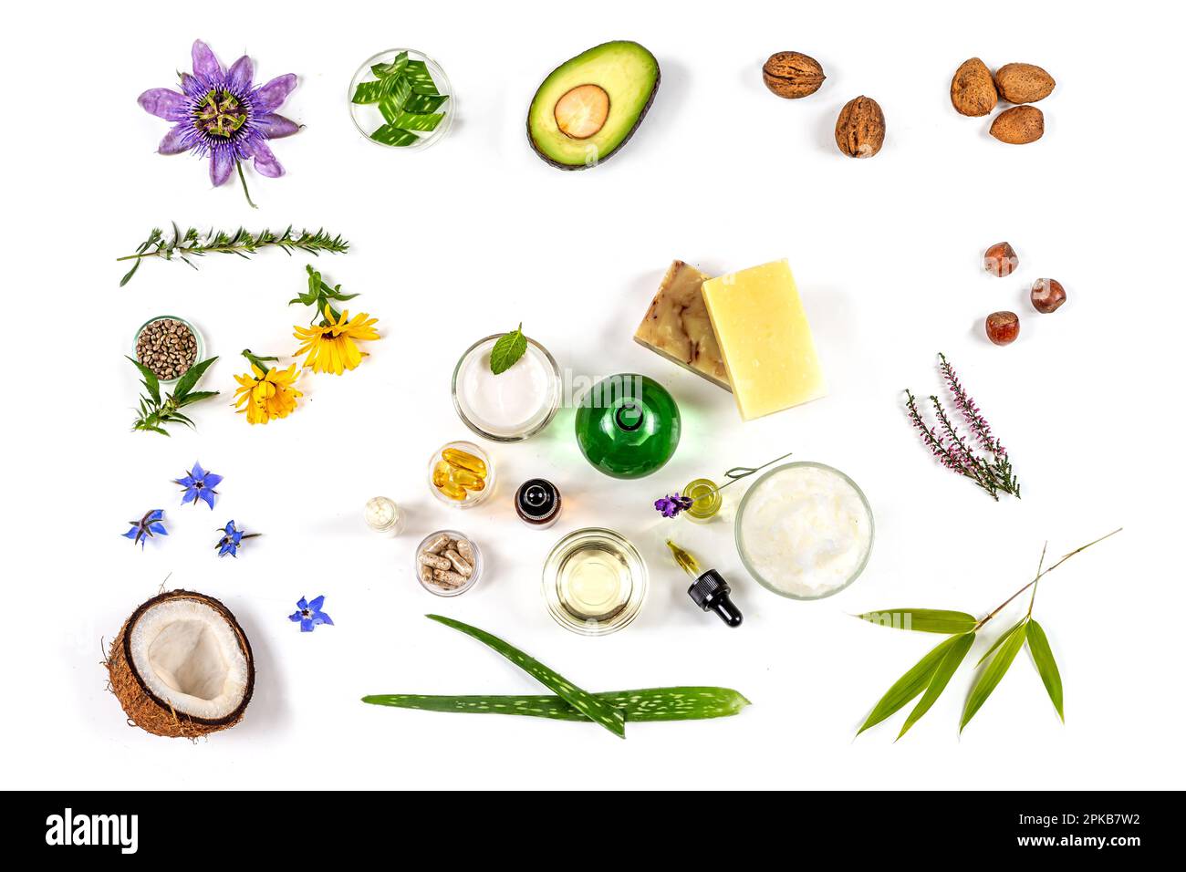 Homemade vegetable oils and cosmetics Stock Photo Alamy