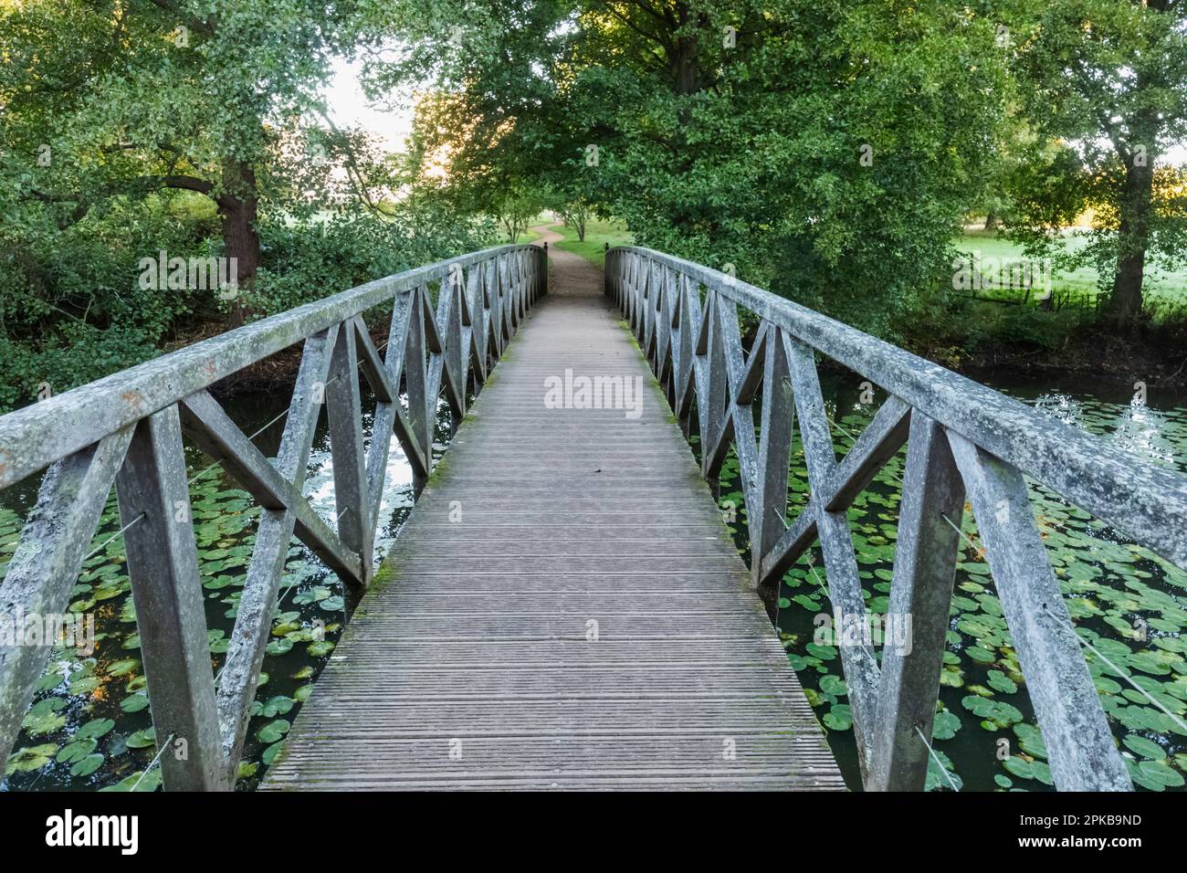 Wooden bridge garden hi-res stock photography and images - Alamy