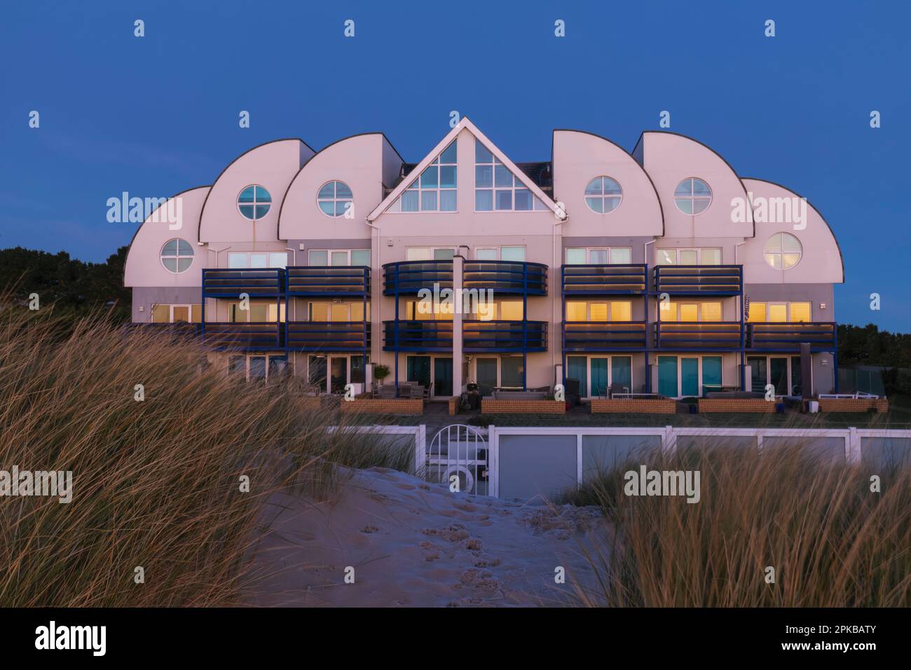 England, Dorset, Poole, Sandbanks Beach and Luxury Waterfront