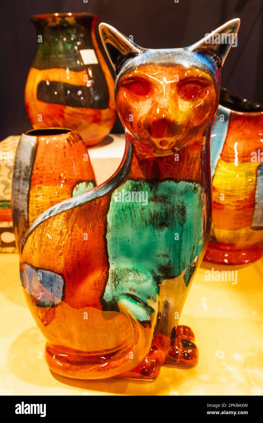 England, Dorset, Poole, Studio Poole Pottery Outlet, Display of