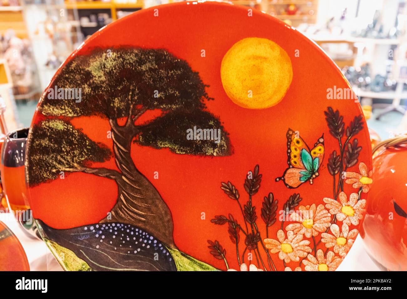 England, Dorset, Poole, Studio Poole Pottery Outlet, Display of