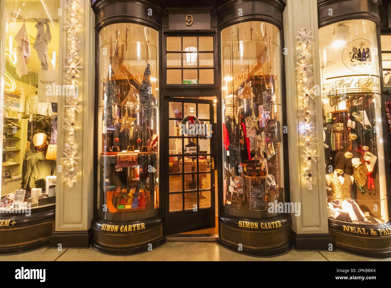 England, London, Piccadilly, Piccadilly Arcade, Shop Windows Stock