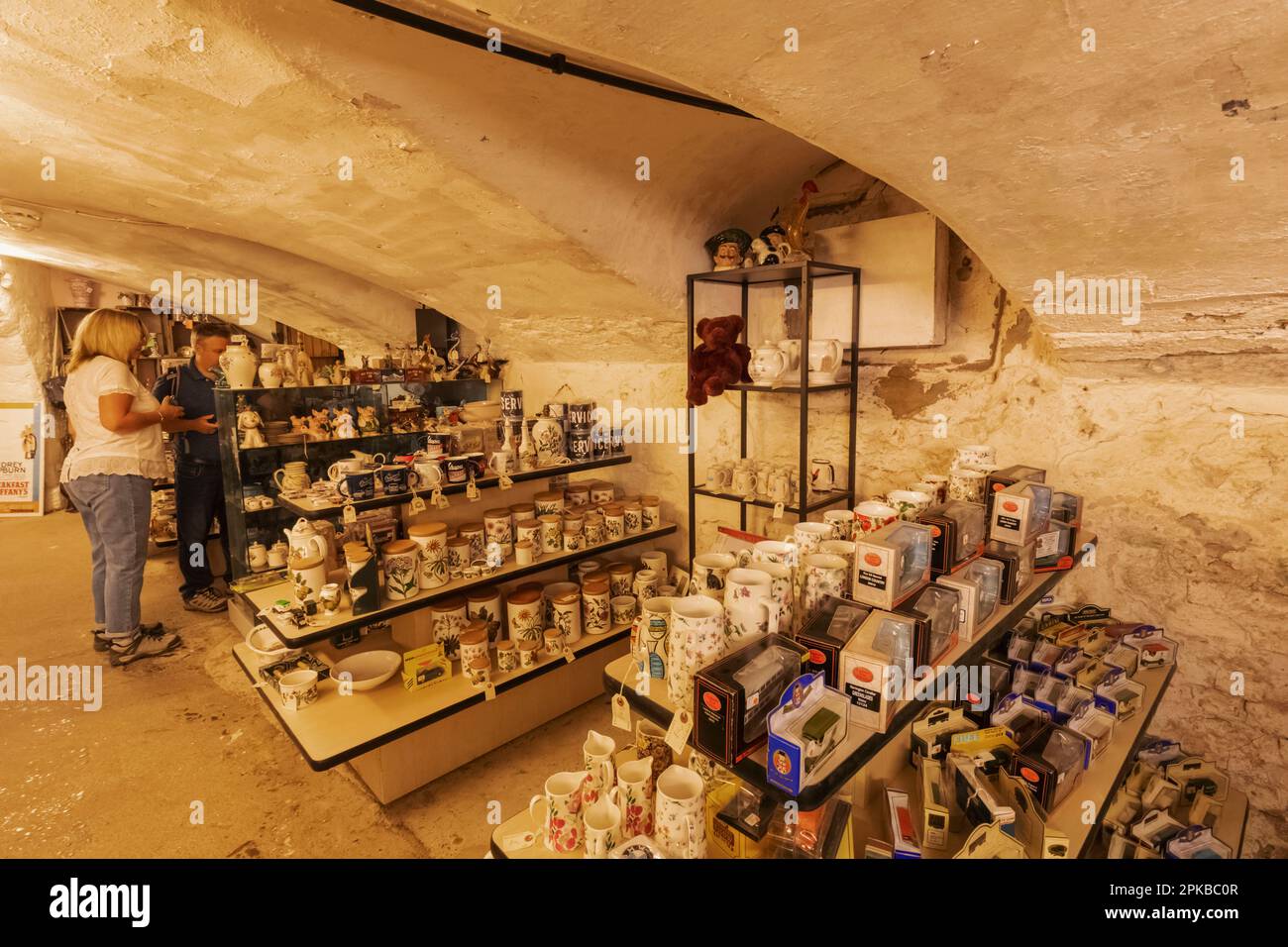 England, Dorset, Bridport, West Bay, The Customs House Antique Centre, Interior View of Antiques