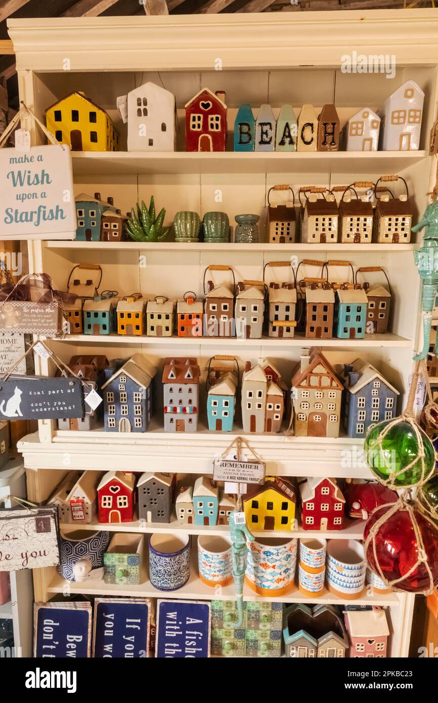 England, Dorset, Bridport, West Bay, The Customs House Antique Centre, Interior View of Antiques