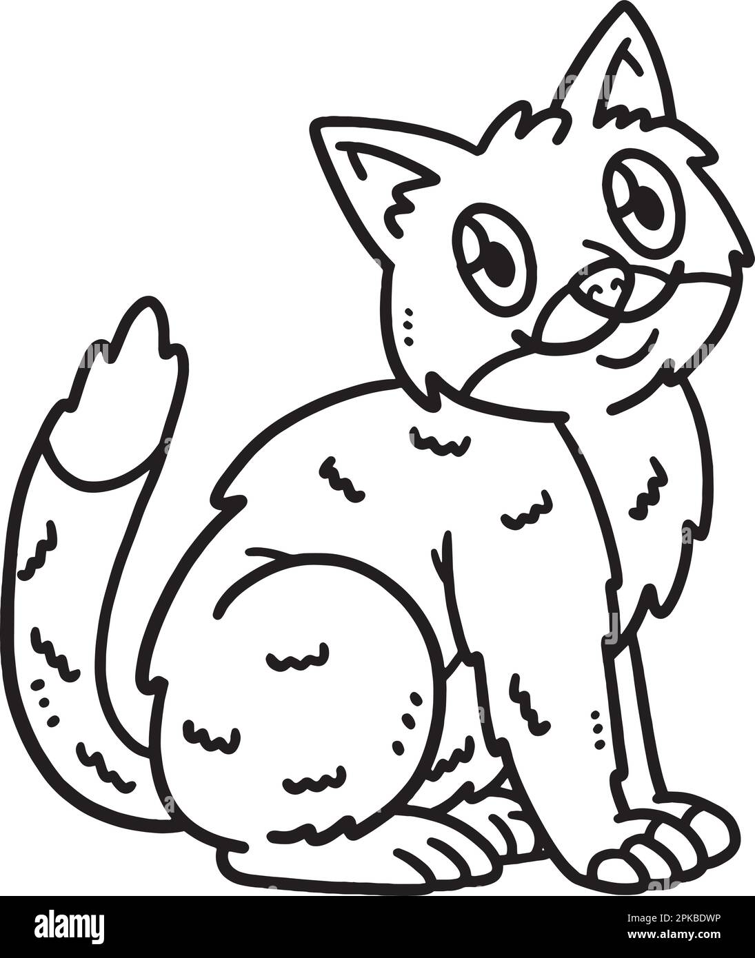 Cat coloring page isolated for kids stock vector image art alamy