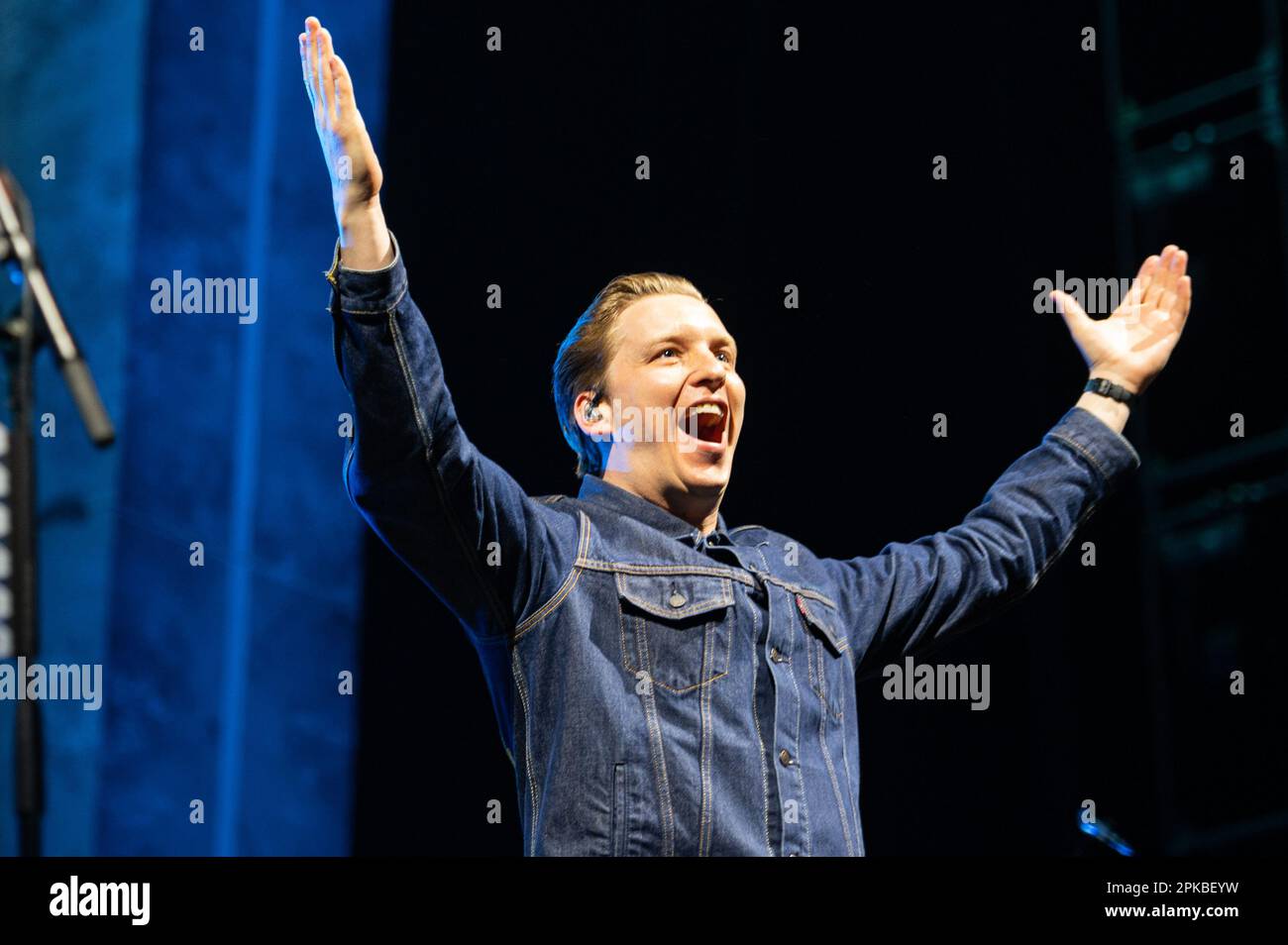 London, UK. 6th Apr 2023. Singer George Ezra performs on stage at The ...